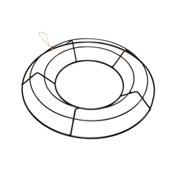 Metalring krans 35 cm – sort